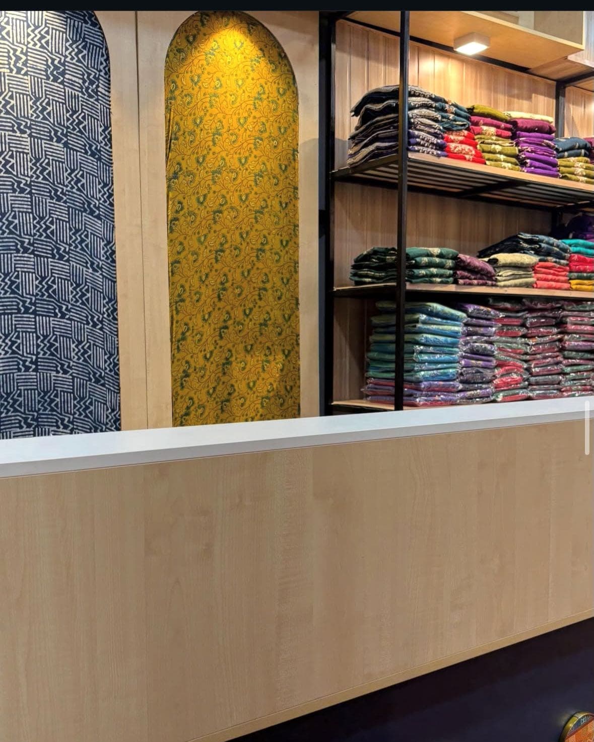 Wide view of the showroom interior