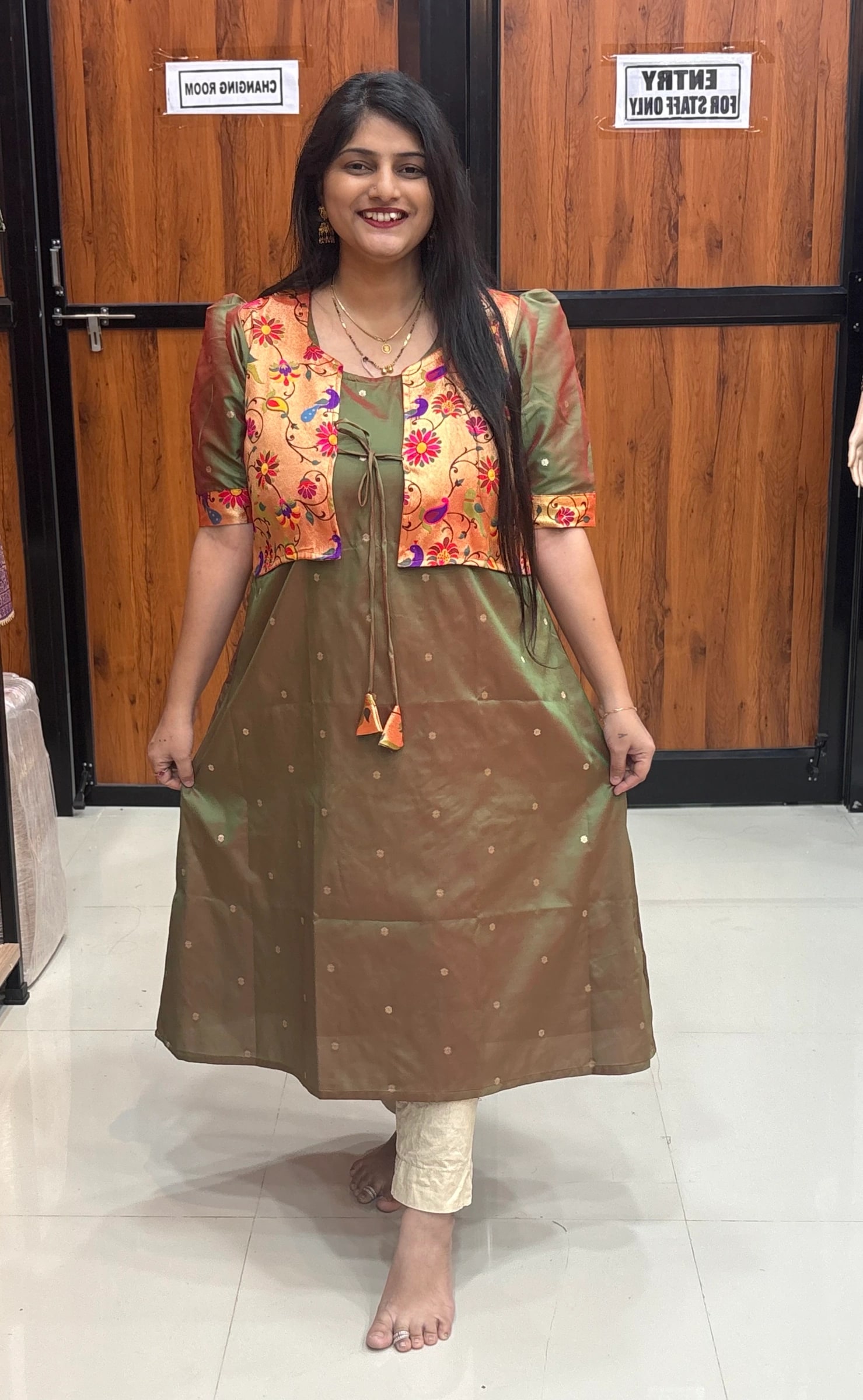 JACKET PAITHANI KURTI