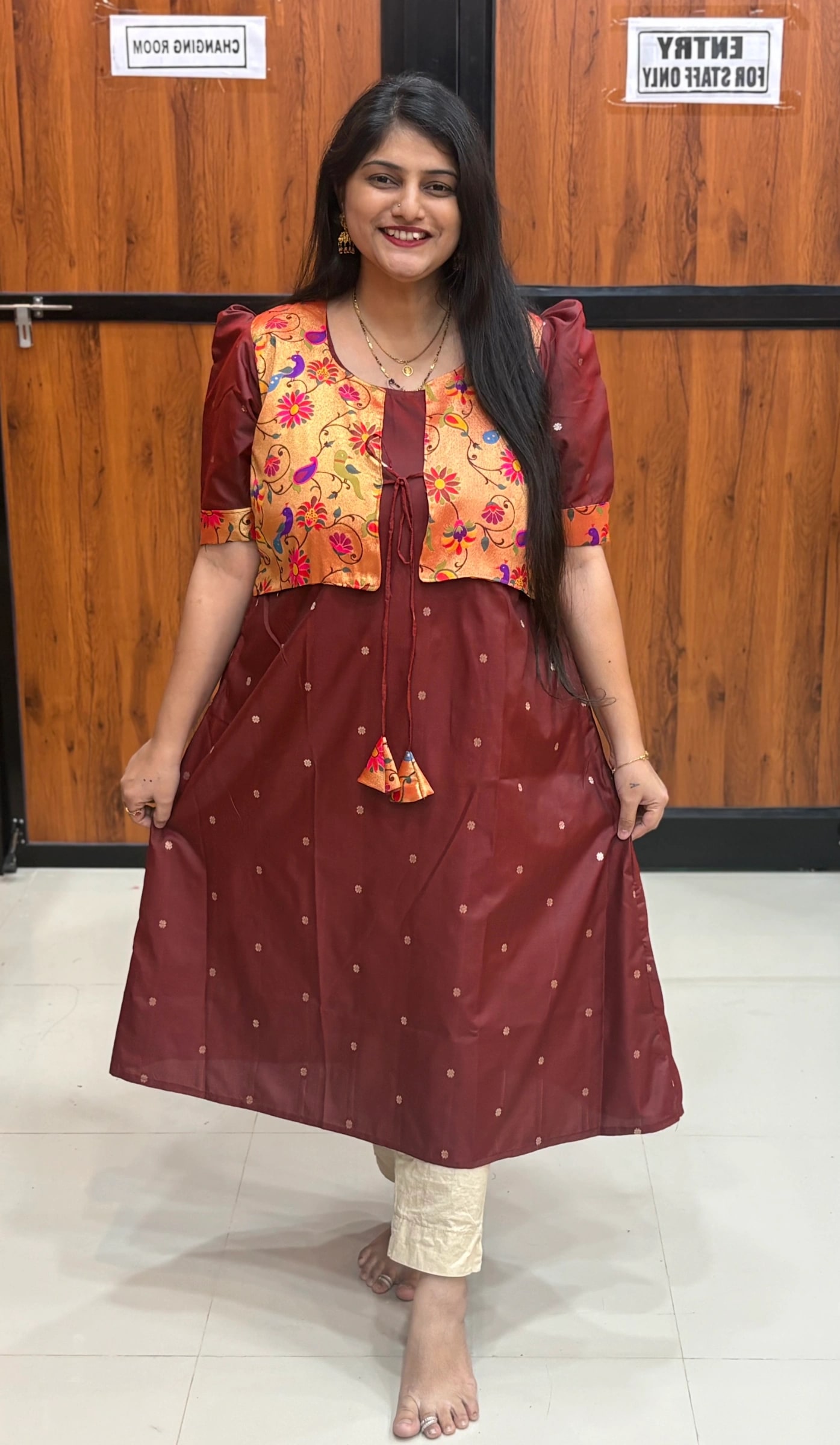 JACKET PAITHANI KURTI